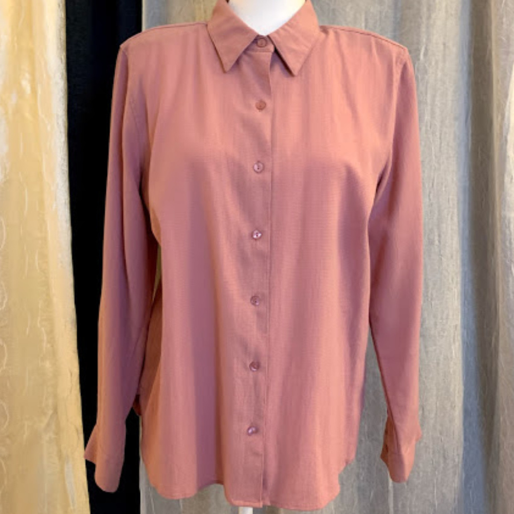 Dusty Pink Button Down Blouse